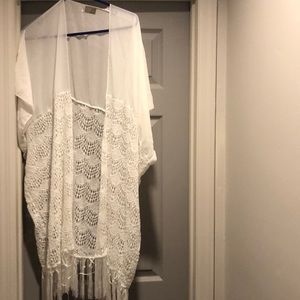 White swimsuit cover up! Never worn! It’s OS size